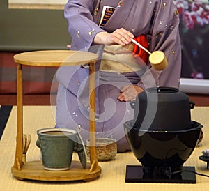 Japanese traditional tea ceremony Chanoyu.