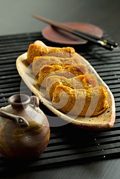 Japanese traditional type of sushi Inari-zushi photo