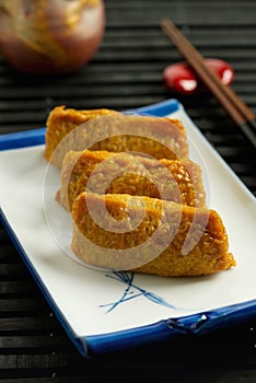 Japanese traditional type of sushi Inari-zushi photo