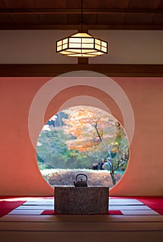 Japanese traditonal architecture and garden photo