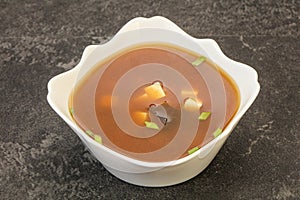 Japanese tradtitional Miso soup with tofu