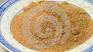 Japanese Umami spice powder on a turn table