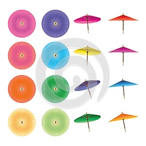 Japanese umbrella circle set