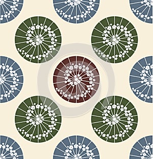 Japanese umbrella seamless pattern polka dot style