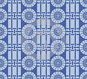 Japanese Umbrella Weave Vector Seamless Pattern