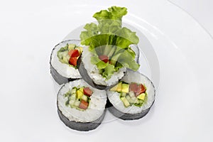 Japanese vegetable roll for vegetarians