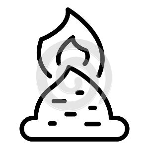 Japanese wasabi icon, outline style