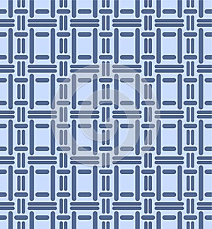 Japanese Weave Plaid Vector Seamless Pattern