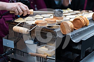 Japanese Wheel cake street food market