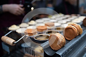 Japanese Wheel cake street food market