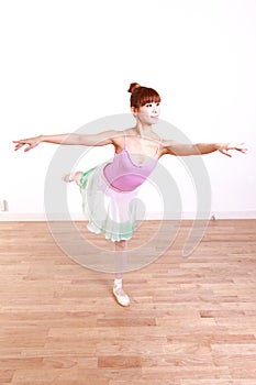 Japanese woman dances ballet