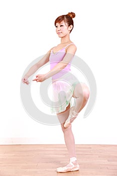 Japanese woman dances ballet