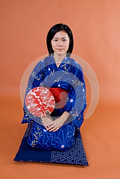 Japanese woman with fan