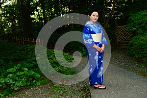 Japanese Woman Wearing Yukata