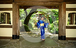 Japanese Woman Wearing Yukata