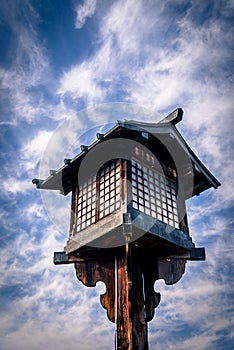 Japanese wooden lantern