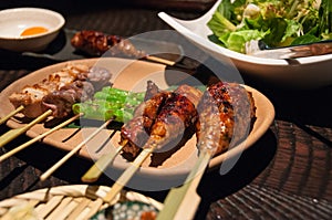 Japanese yakitori in Japan