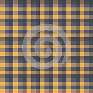 Japanese Yellow Checkered Vector Seamless Pattern