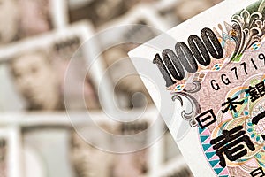 Japanese yen bank notes photo