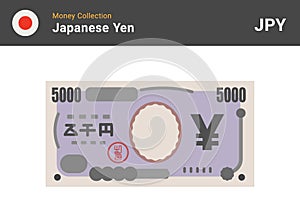 Japanese Yen banknone 5000 JPY