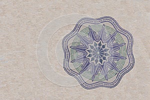 Japanese Yen Banknote Security Feature Close Up