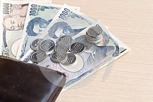 Japanese yen banknotes management for exchange and trading. Manage salaries, income, and expenses to be balanced. Financial,