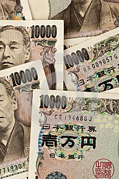 Japanese yen notes.