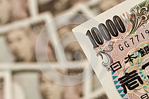 Japanese yen notes. Money from Japan photo