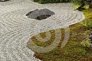 Japanese zen garden in Kyoto Taizo-in