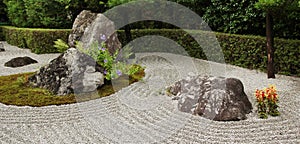 Japanese zen garden in Kyoto Taizo-in