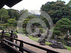 Japanese zen rock garden at Daigo-ji temple, Kyoto