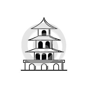 Japanesse building vacation travel icon