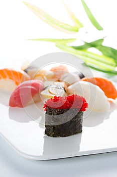 Japanesse cuisine. Sushi.