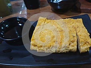 Japanesse food tamago in jakarta photo