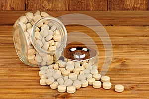 Jar Of Brewers Yeast Health Tablets