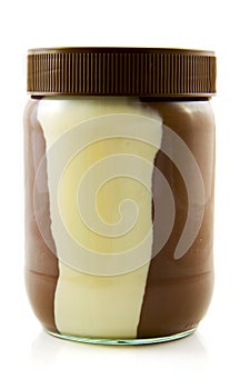 A jar of chocolate paste