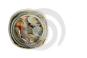 Jar of Coins (Top View)