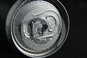 Jar of delicious cold soda drink on a dark background. Feeling cool on a hot summer day