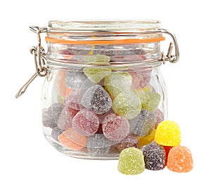 Jar Of Fruit Gum Candy