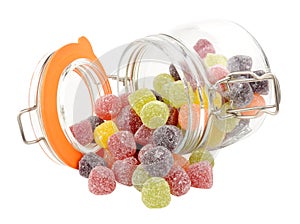 Jar Of Fruit Gum Candy