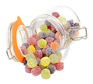 Jar Of Fruit Gum Candy