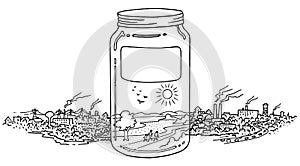 A jar full on clean environment