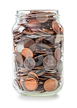 Jar full of coins