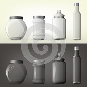 Jar or glass bottles for spice or seasoning