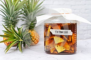 A jar of home-brew Tepache.