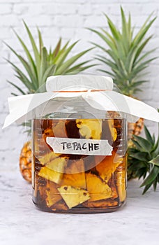 A jar of home-brew Tepache.