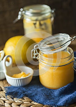 Jar of lemon curd