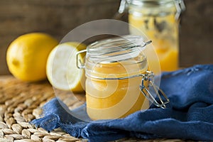 Jar of lemon curd