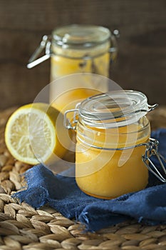 Jar of lemon curd
