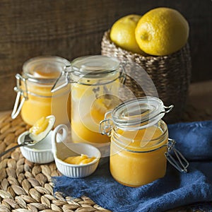 Jar of lemon curd